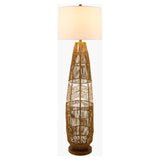 Modern European furniture - Natural Rattan Accent Floor Lamp - www.oroa.com