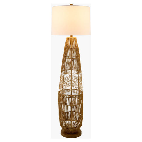 Modern European furniture - Natural Rattan Accent Floor Lamp - www.oroa.com