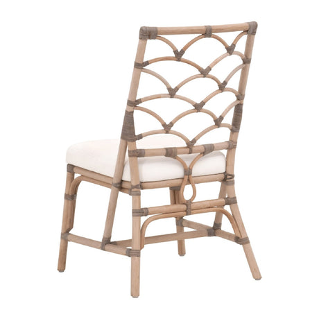 Modern European furniture - Matte Gray Rattan Dining Chairs (2) - www.oroa.com