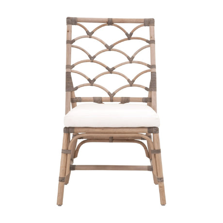 Modern European furniture - Matte Gray Rattan Dining Chairs (2) - www.oroa.com