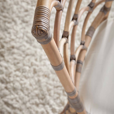 Modern European furniture - Matte Gray Rattan Dining Chairs (2) - www.oroa.com