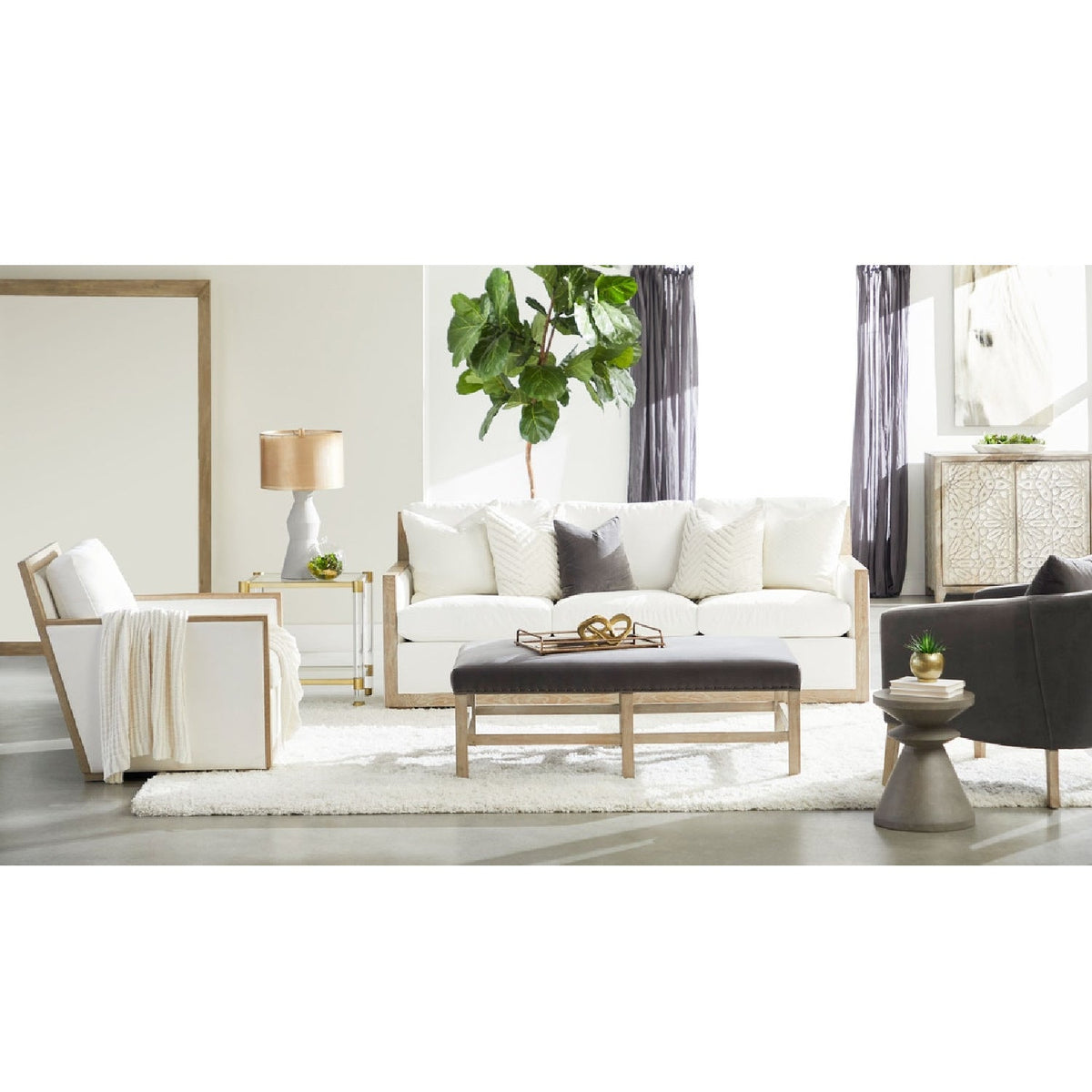 Modern European furniture - Gray Concrete Indoor/Outdoor Accent Table - www.oroa.com