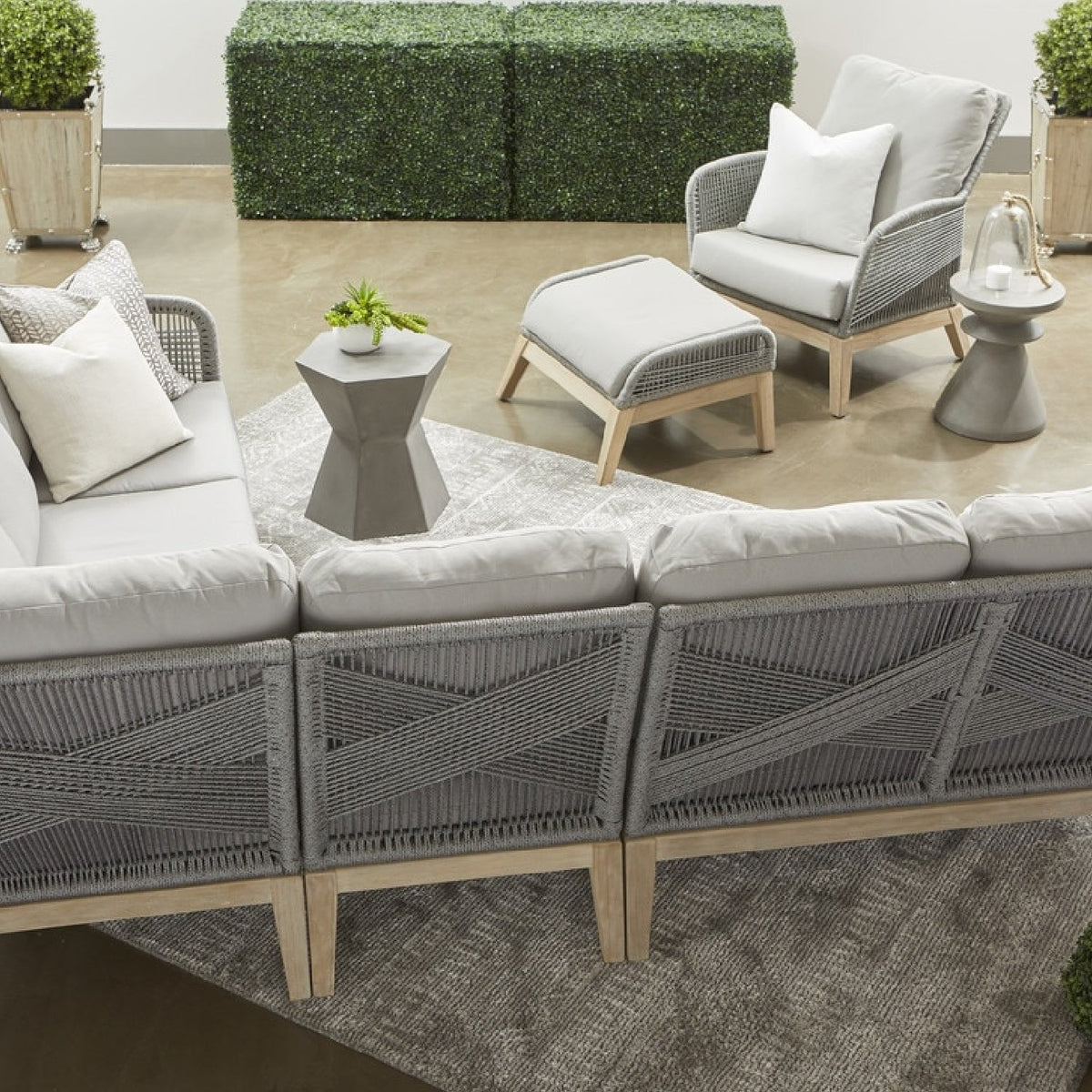 Modern European furniture - Gray Concrete Indoor/Outdoor Accent Table - www.oroa.com