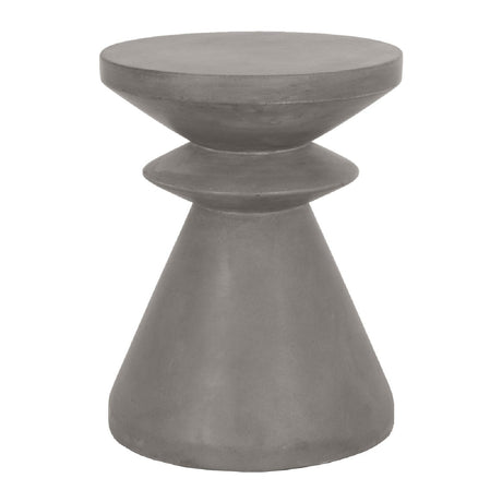 Modern European furniture - Gray Concrete Indoor/Outdoor Accent Table - www.oroa.com