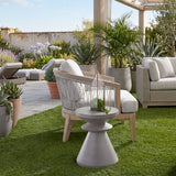 Modern European furniture - Gray Concrete Indoor/Outdoor Accent Table - www.oroa.com