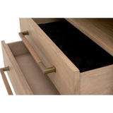 Marble Top Oak 2-Drawer Nightstand | Living Essentials Cambria