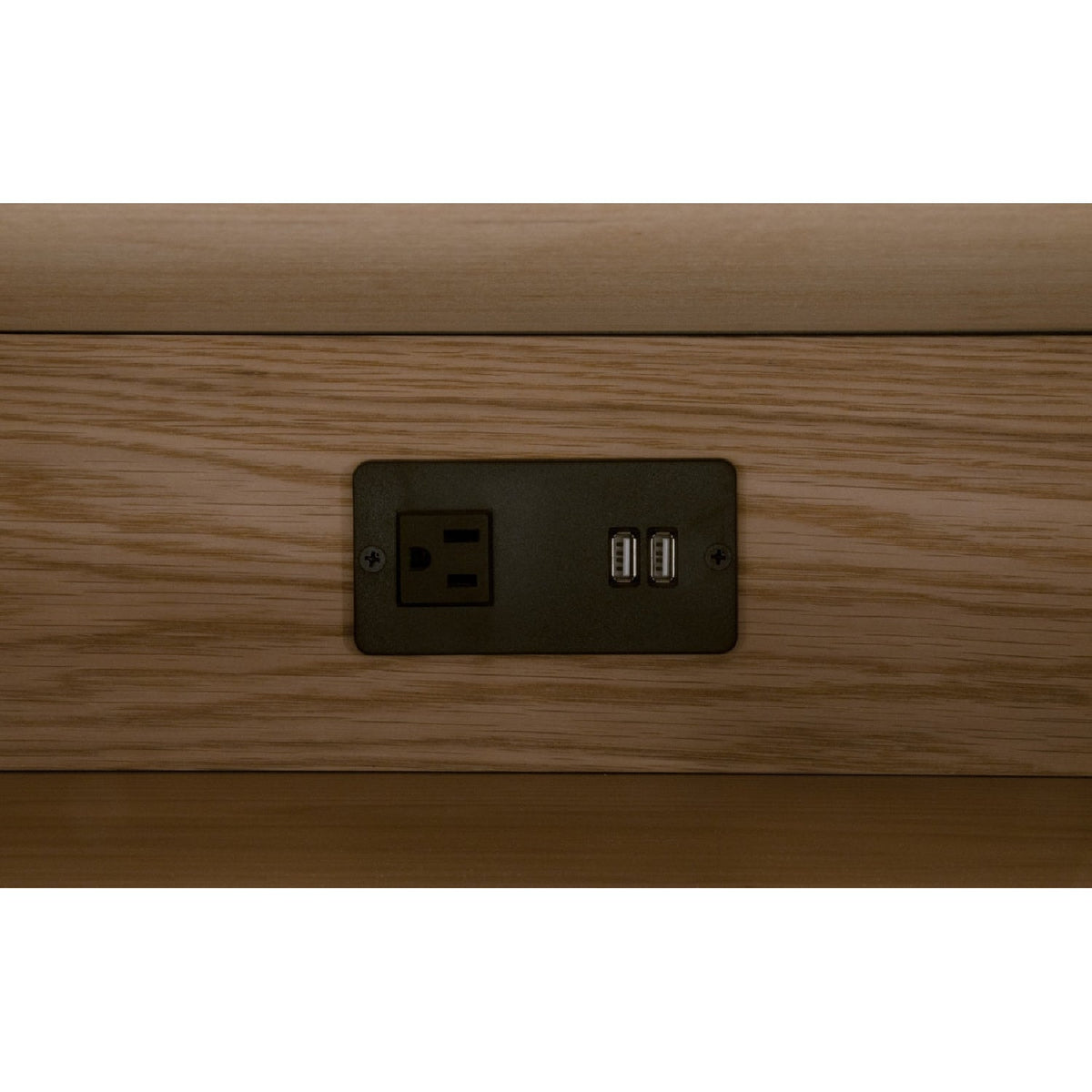 Marble Top Oak 2-Drawer Nightstand | Living Essentials Cambria
