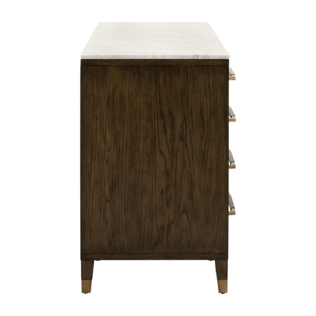 Modern European furniture - Brown Oak 8-Drawer Double Dresser - www.oroa.com