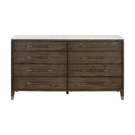 Modern European furniture - Brown Oak 8-Drawer Double Dresser - www.oroa.com