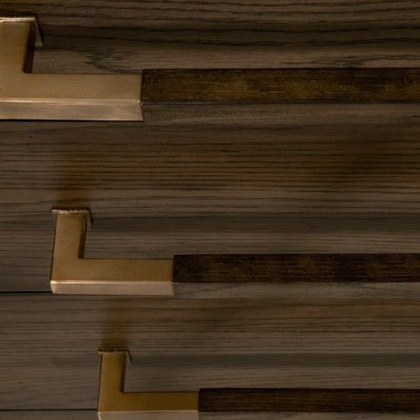 Modern European furniture - Brown Oak 8-Drawer Double Dresser - www.oroa.com