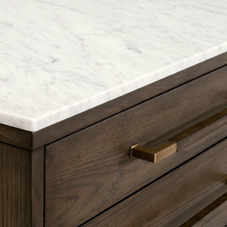 Modern European furniture - Brown Oak 8-Drawer Double Dresser - www.oroa.com