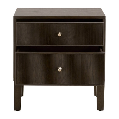 2-Drawer Oak Nightstand S | Living Essentials Highland
