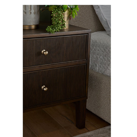 2-Drawer Oak Nightstand S | Living Essentials Highland