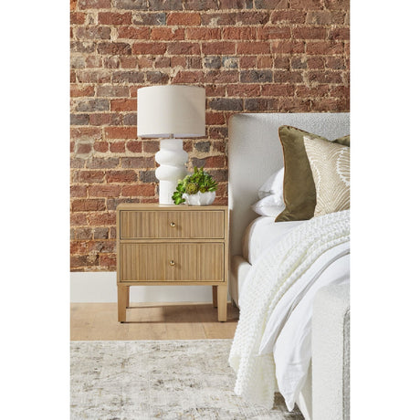 2-Drawer Oak Nightstand S | Living Essentials Highland