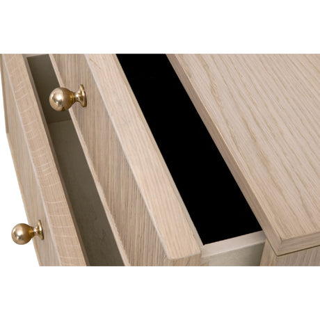 2-Drawer Oak Nightstand S | Living Essentials Highland