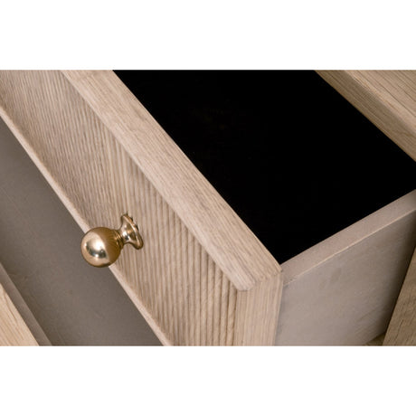 2-Drawer Oak Nightstand L | Living Essentials Highland