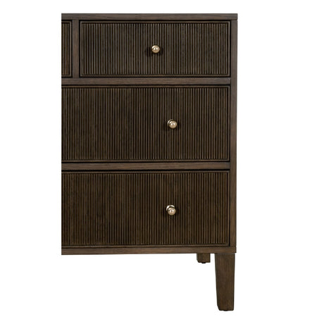 8-Drawer Oak Double Dresser | Living Essentials Highland