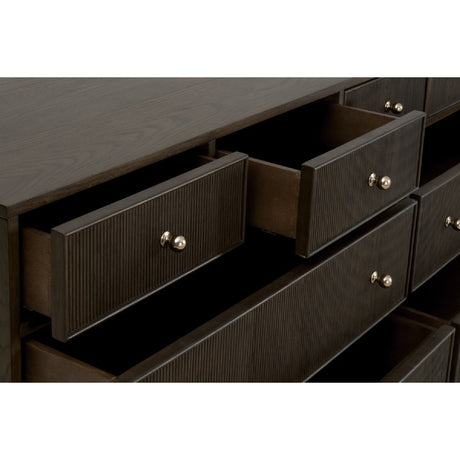 8-Drawer Oak Double Dresser | Living Essentials Highland