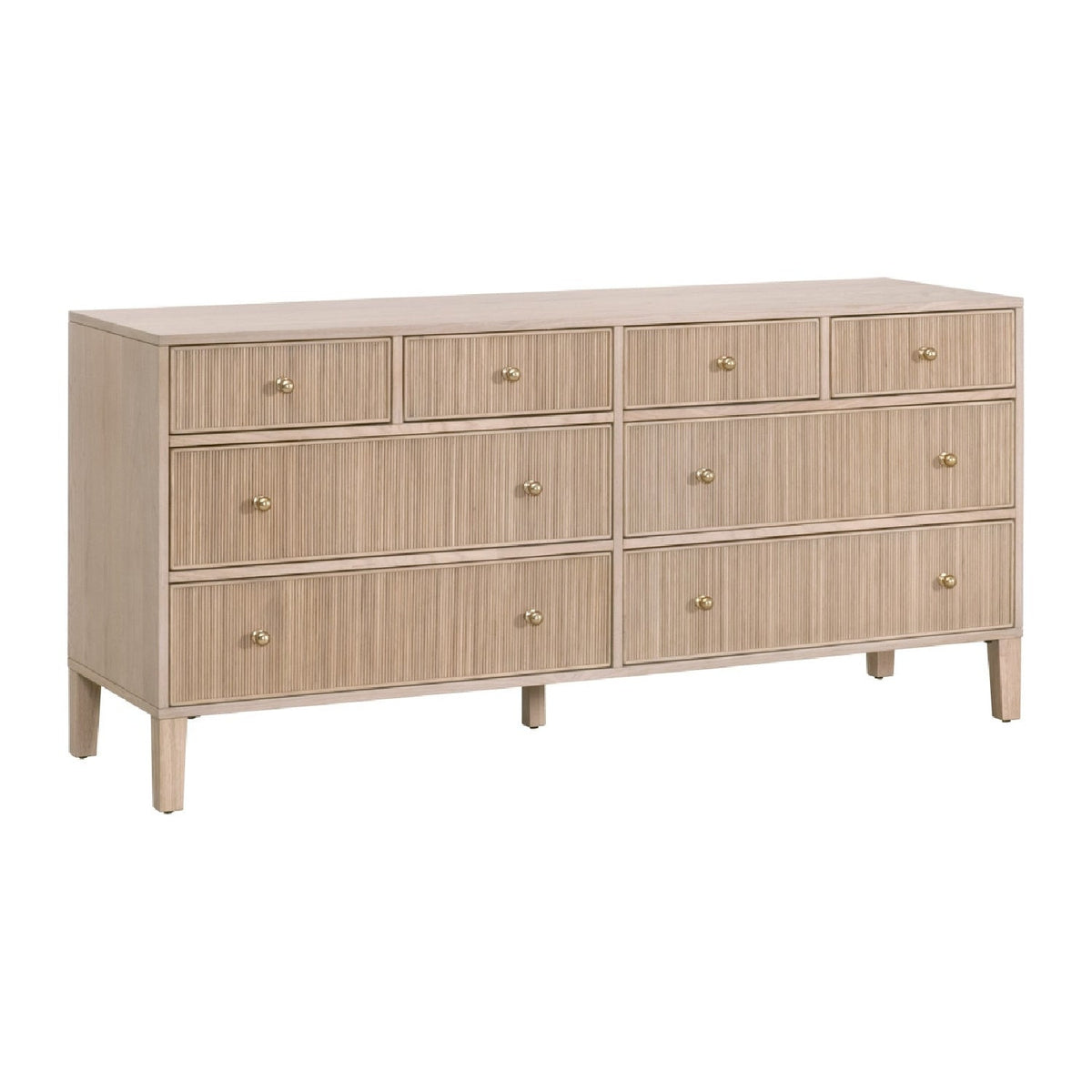 8-Drawer Oak Double Dresser | Living Essentials Highland