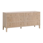8-Drawer Oak Double Dresser | Living Essentials Highland