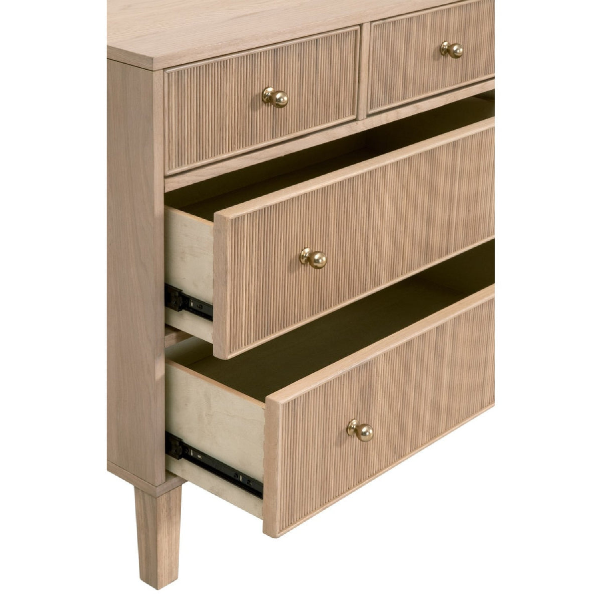 8-Drawer Oak Double Dresser | Living Essentials Highland