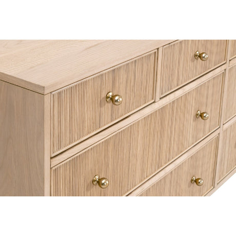 8-Drawer Oak Double Dresser | Living Essentials Highland