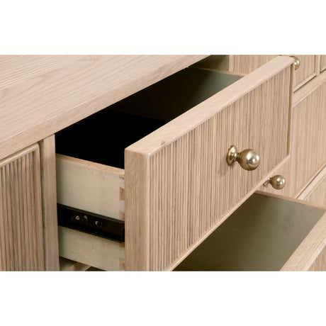 8-Drawer Oak Double Dresser | Living Essentials Highland