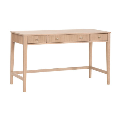 Modern European furniture - Natural Oak 3-Drawer Desk - www.oroa.com