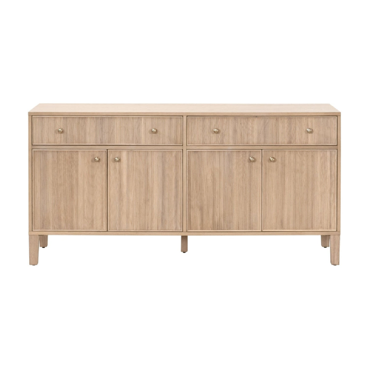 Modern European furniture - Fluted Solid Wood Media Sideboard - www.oroa.com