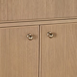 Modern European furniture - Fluted Solid Wood Media Sideboard - www.oroa.com