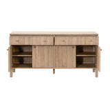 Modern European furniture - Fluted Solid Wood Media Sideboard - www.oroa.com