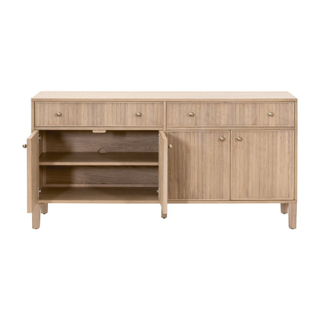 Modern European furniture - Fluted Solid Wood Media Sideboard - www.oroa.com