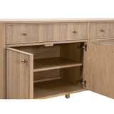 Modern European furniture - Fluted Solid Wood Media Sideboard - www.oroa.com