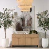Modern European furniture - Fluted Solid Wood Media Sideboard - www.oroa.com