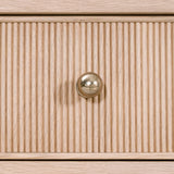 Modern European furniture - Natural Oak 3-Drawer Console Table - www.oroa.com