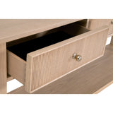 Modern European furniture - Natural Oak 3-Drawer Console Table - www.oroa.com