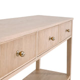Modern European furniture - Natural Oak 3-Drawer Console Table - www.oroa.com