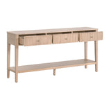 Modern European furniture - Natural Oak 3-Drawer Console Table - www.oroa.com