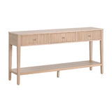 Modern European furniture - Natural Oak 3-Drawer Console Table - www.oroa.com