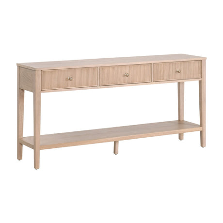 Modern European furniture - Natural Oak 3-Drawer Console Table - www.oroa.com