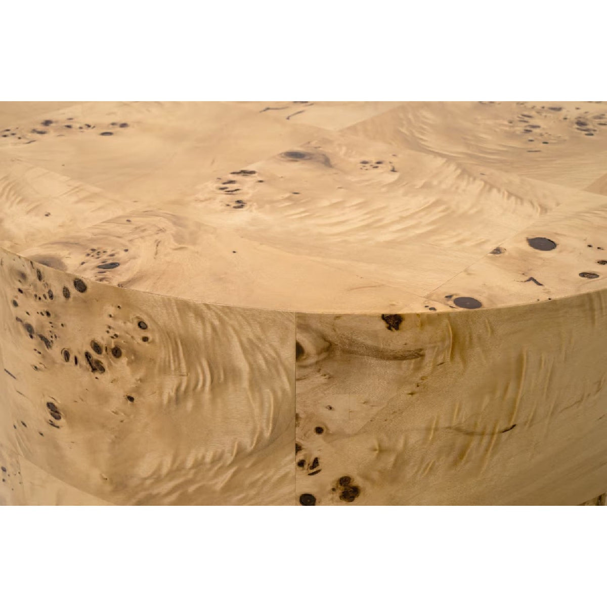 Modern European furniture - Burl Wood Cylindrical Accent Table - www.oroa.com