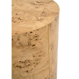 Modern European furniture - Burl Wood Cylindrical Accent Table - www.oroa.com