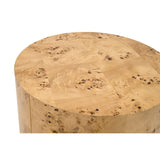 Modern European furniture - Burl Wood Cylindrical Accent Table - www.oroa.com