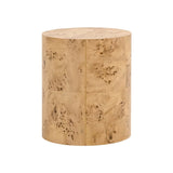Modern European furniture - Burl Wood Cylindrical Accent Table - www.oroa.com