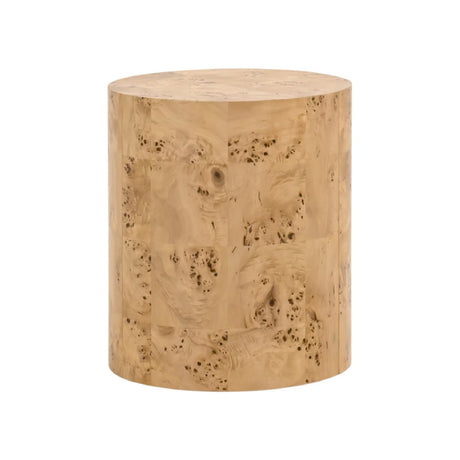Modern European furniture - Burl Wood Cylindrical Accent Table - www.oroa.com