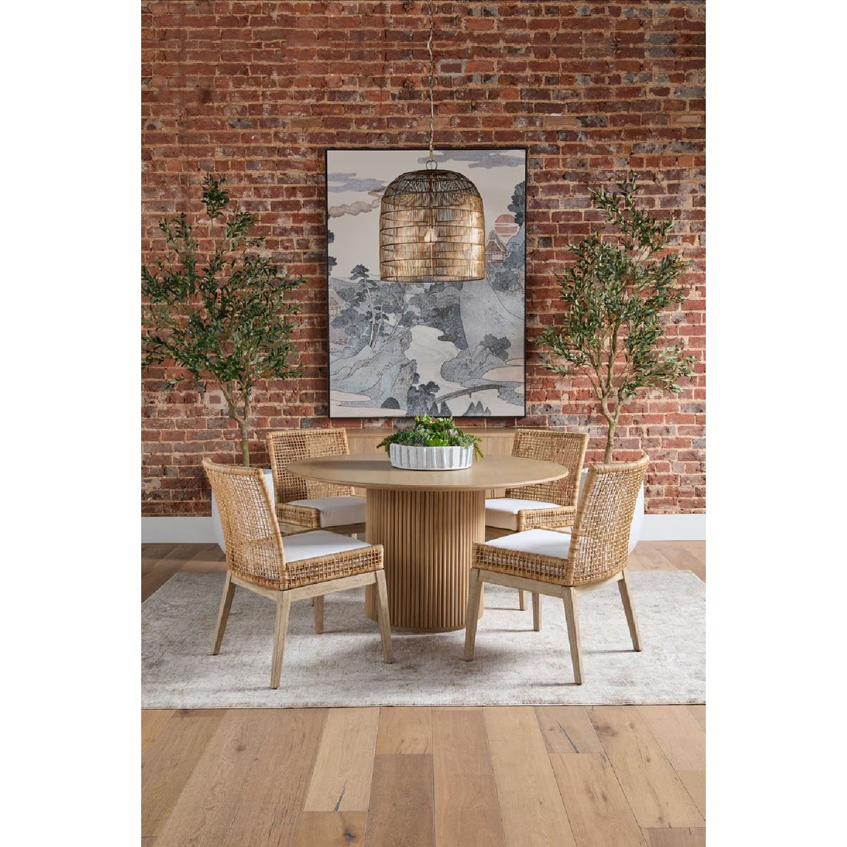 Modern European furniture - Round Natural Oak Dining Table - www.oroa.com