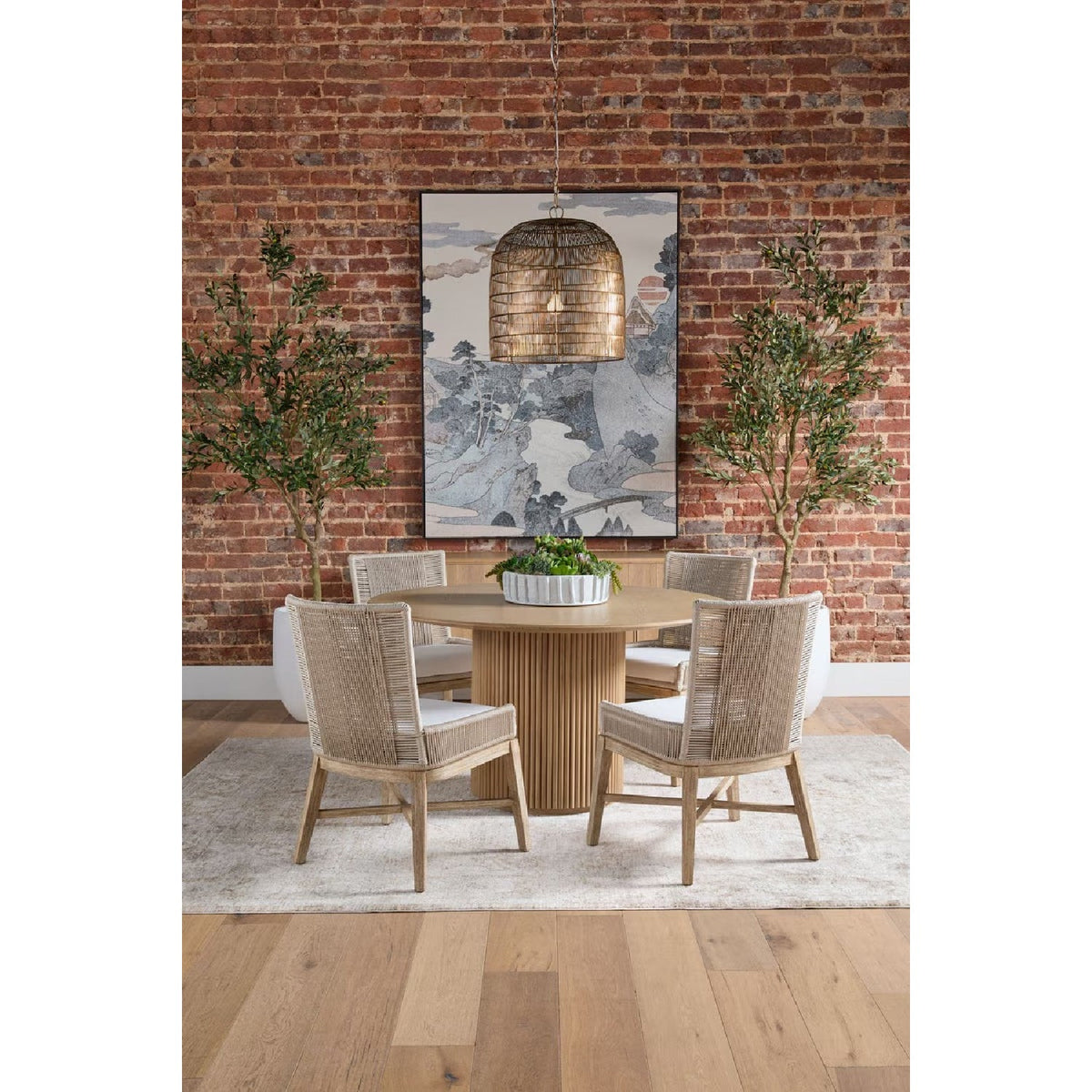 Modern European furniture - Round Natural Oak Dining Table - www.oroa.com