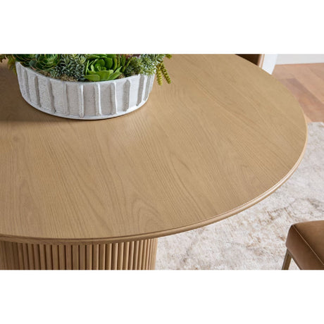 Modern European furniture - Round Natural Oak Dining Table - www.oroa.com