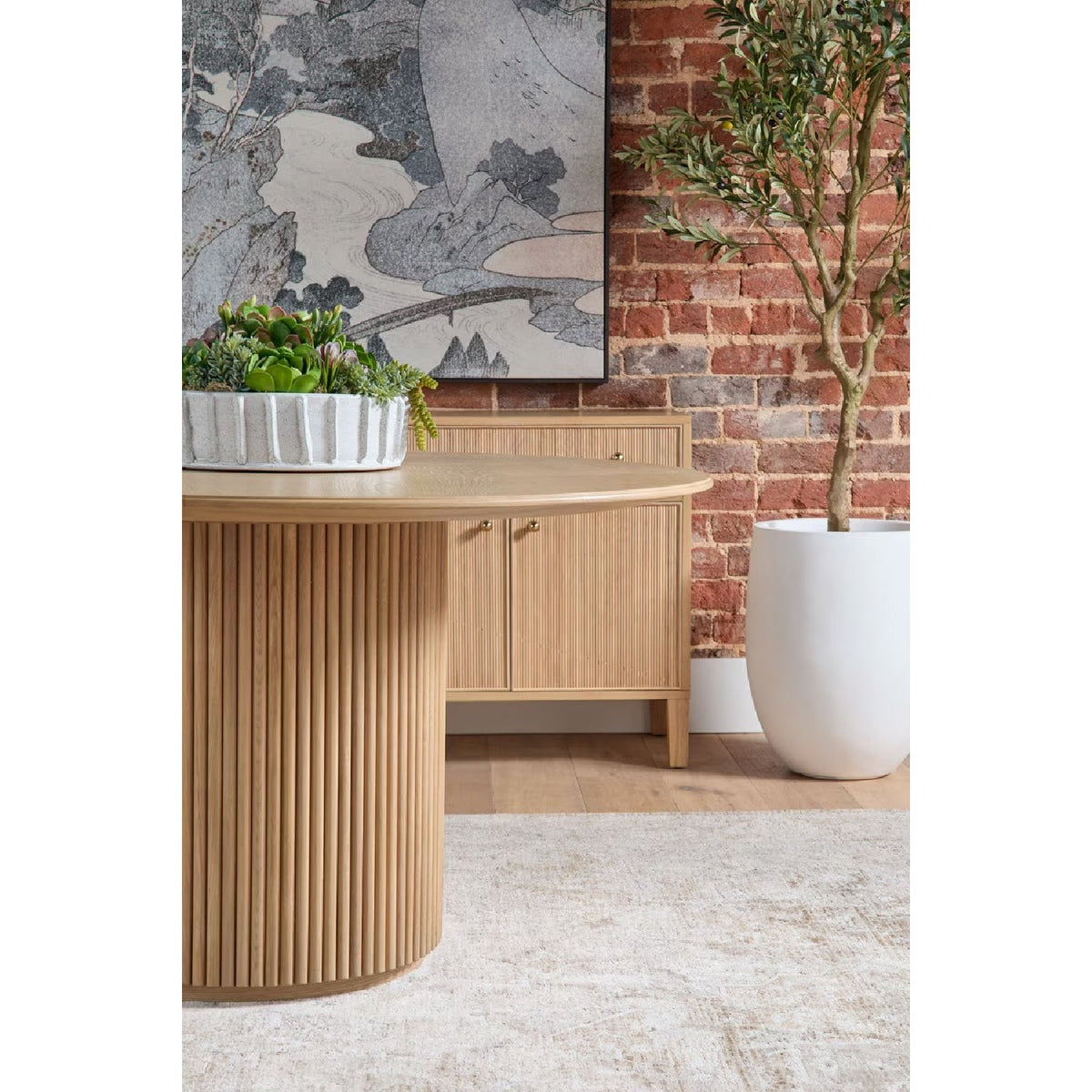 Modern European furniture - Round Natural Oak Dining Table - www.oroa.com