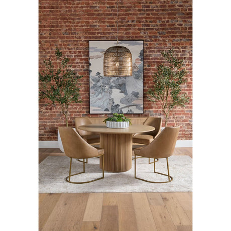 Modern European furniture - Round Natural Oak Dining Table - www.oroa.com